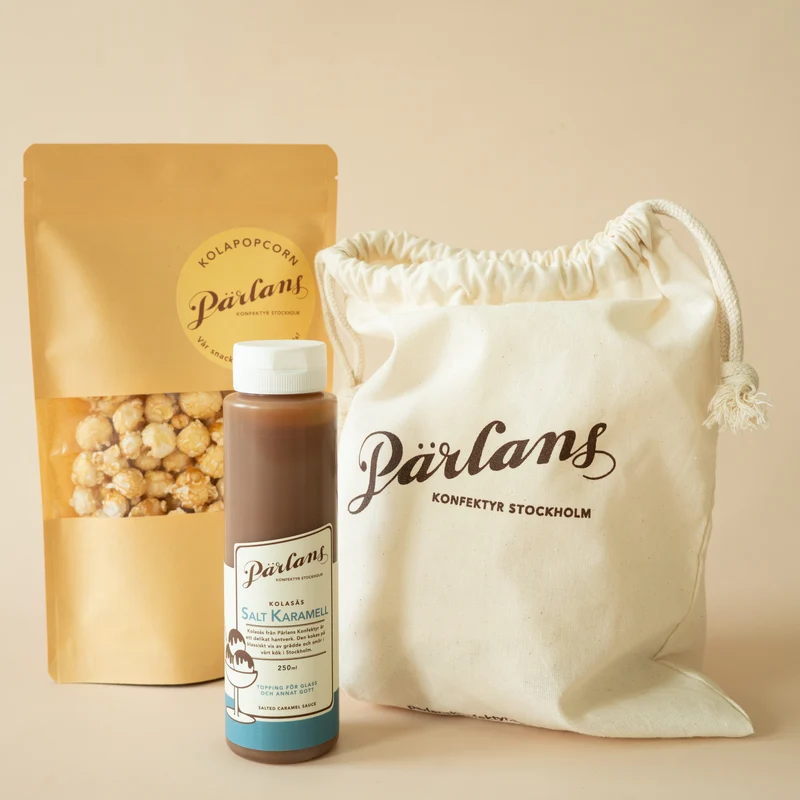 presentkit KOLAPOPCORN & SALT KARAMELL