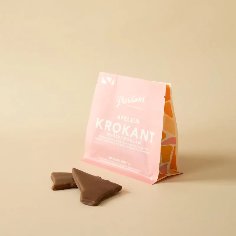 brittle ORANGE milk chocolate 70 grams