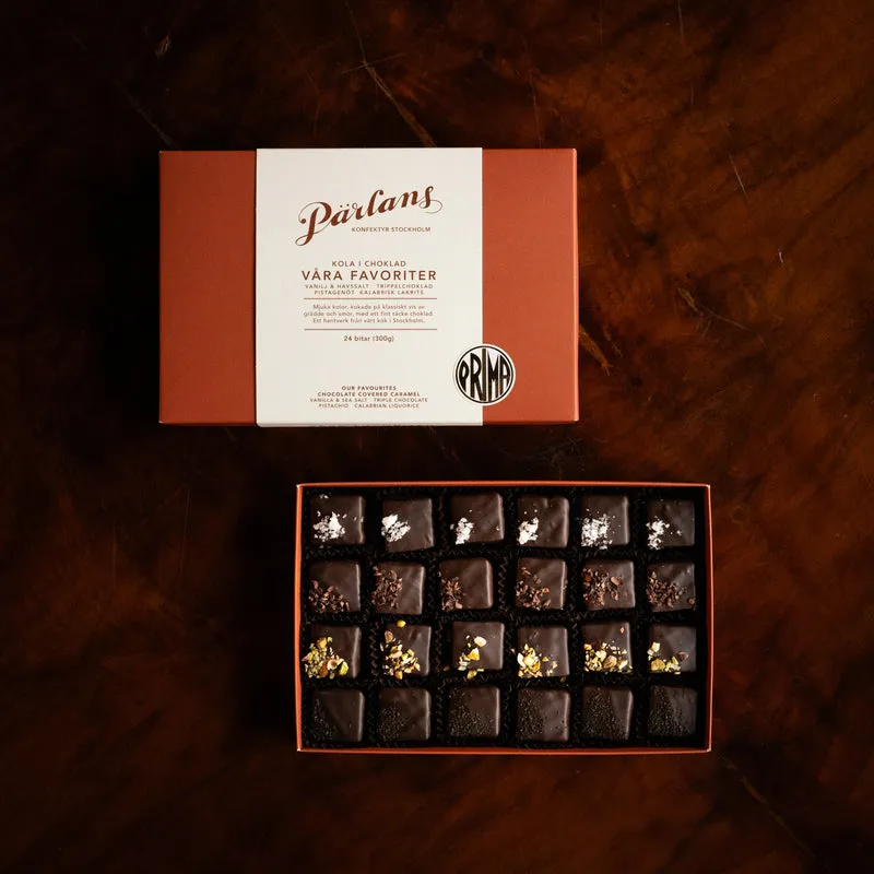 chocolate covered caramel OUR FAVOURITES 24 pieces
