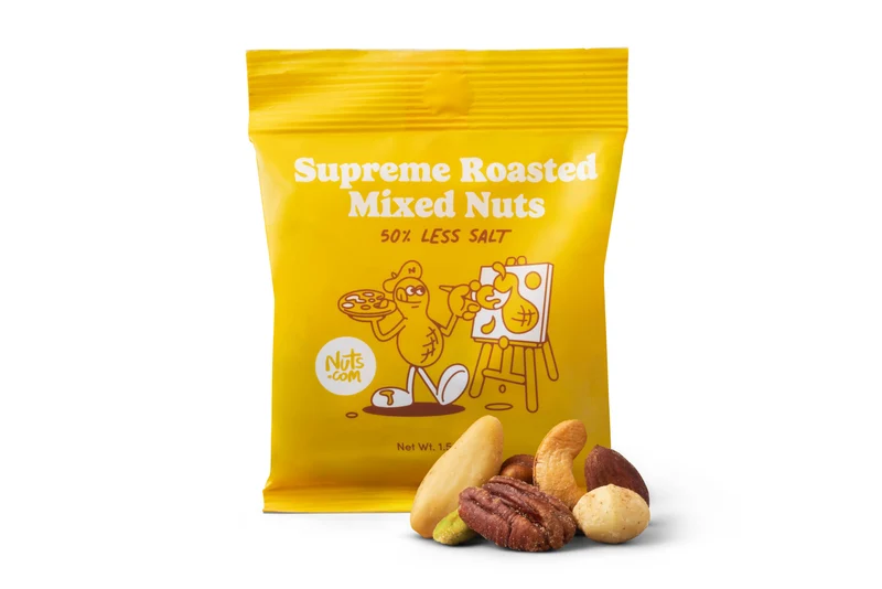 Lightly Salted Supreme Roasted Mixed Nuts (50% Less Sodium) - Single Serve