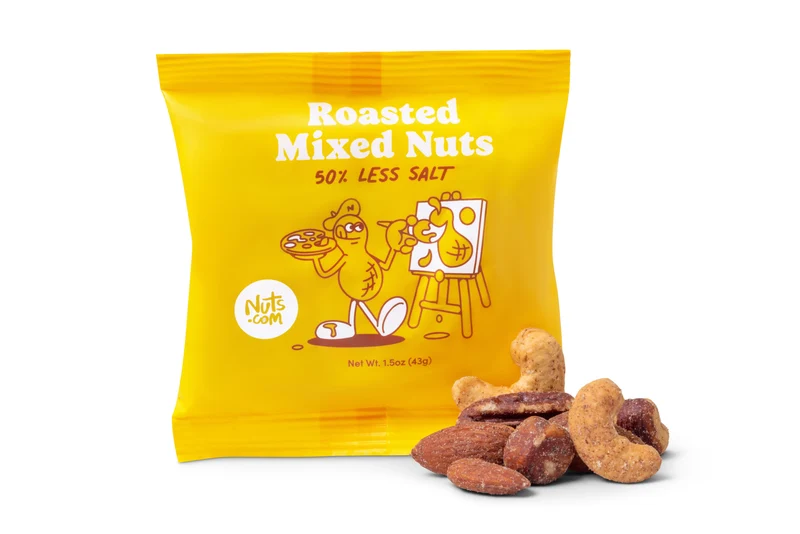 Lightly Salted Roasted Mixed Nuts (50% Less Sodium) - Single Serve