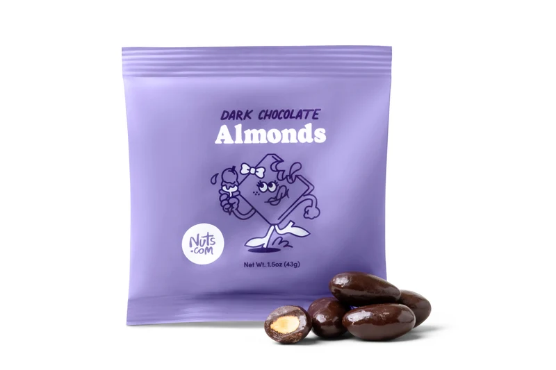 Dark Chocolate Covered Almonds - Single Serve