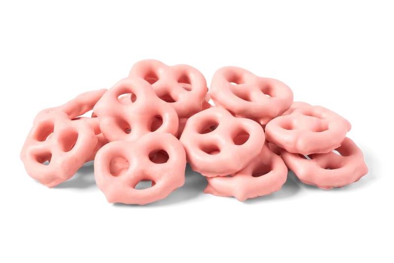 Strawberry Yogurt Flavored Covered Pretzels