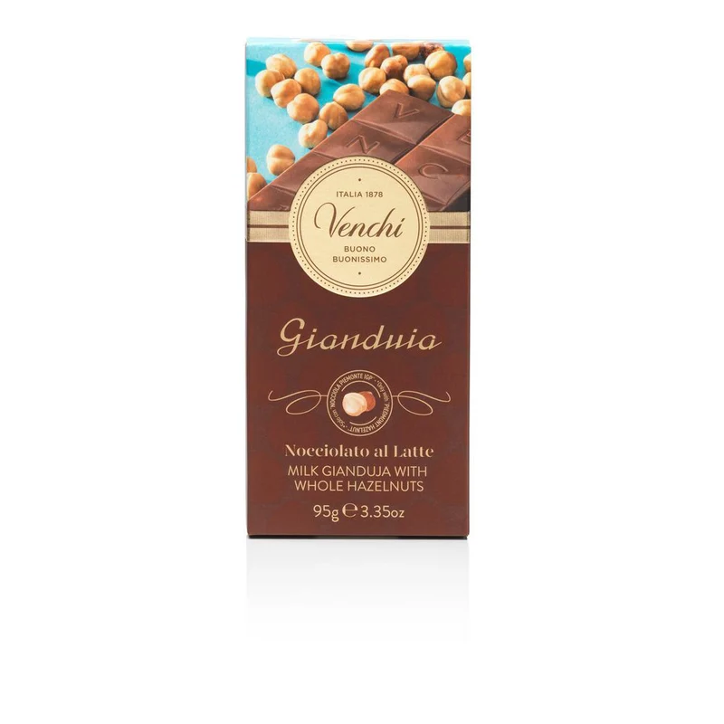 Venchi Mælkechokolade Med Hele Hasselnødder 95g