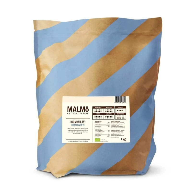Malmö Chokladfabrik Hvid Chokolade 36% ØKO 5 kg