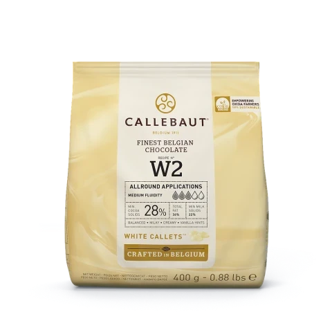 Callebaut W2 Vit Choklad 28% 400g