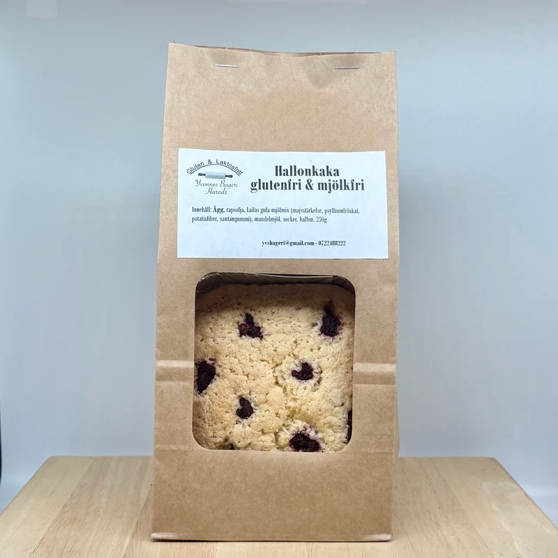 Hallonkaka gluten & mjölkfri