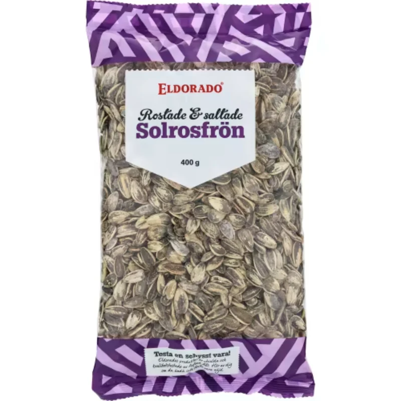 Eldorado Solrosfrön Rostade Saltade - Roasted and Salted Sunflower Seeds 400g