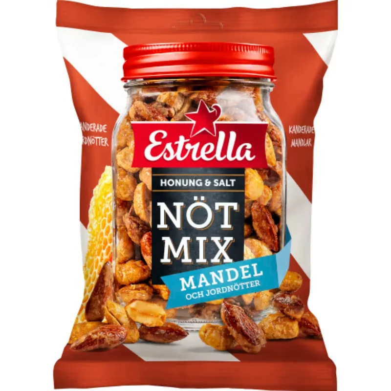 Estrella Nötmix Honung & salt Mandel - Nut Mix Almond Honey & Salt 175g