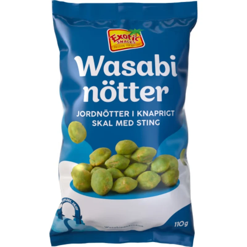 Exotic Snacks Wasabinötter - Wasabi Nuts 110g