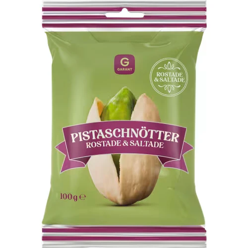 Garant Pistagenötter Rostade Saltade - Roasted and Salted Pistachios with Shells 100g