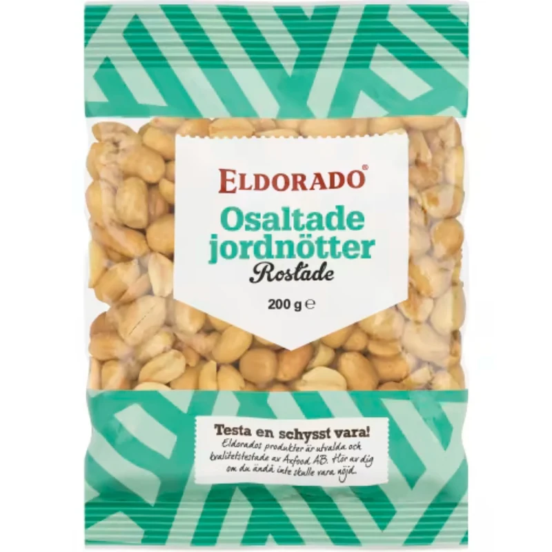 Eldorado Jordnötter Osaltade - Roasted Unsalted Peanuts 200 grams