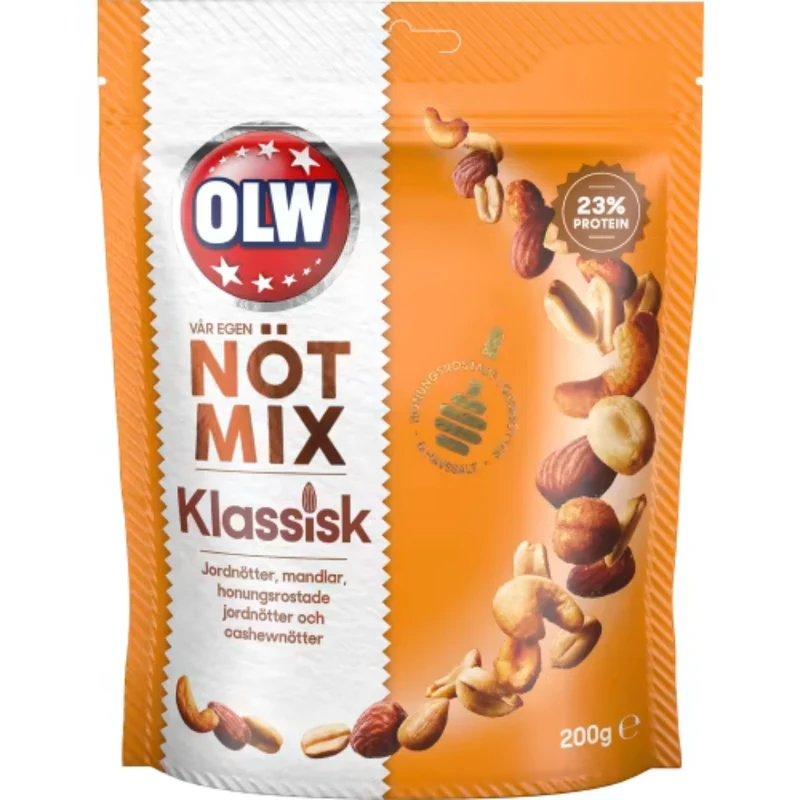 OLW Nötmix Klassisk - Nut Mix Lightly Roasted and Salted 200g