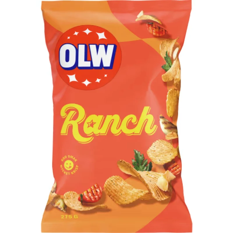OLW Ranch Chips - Chips with flavors of Sour Cream, Cheese, Onion, Tomato, and Paprika 275g
