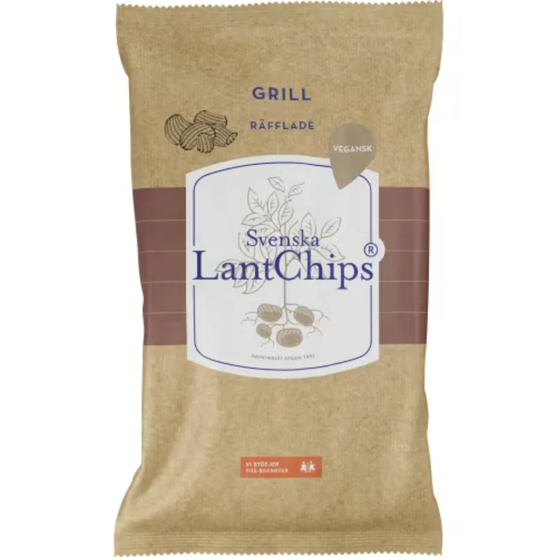 Svenska Lant Chips Grill Räfflade - Chips with smoky Grilled flavor 200g