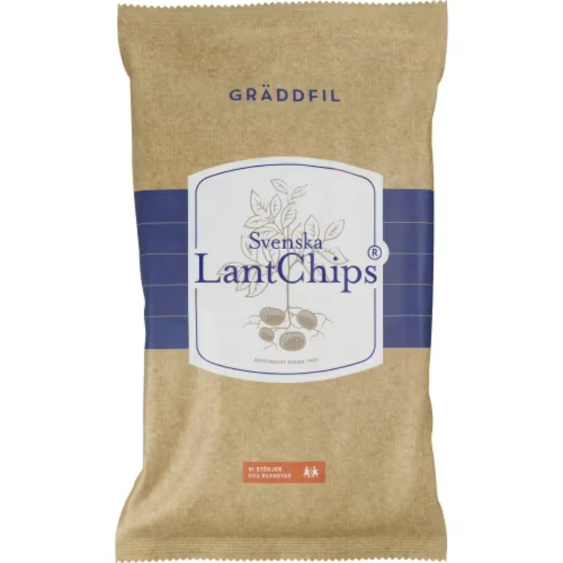 Svenska Lant Chips Gräddfil - Chips with Sour Cream flavour 200g