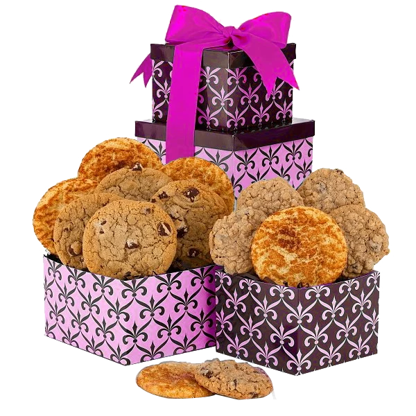 Double Delight Tower with One Dozen Cookies