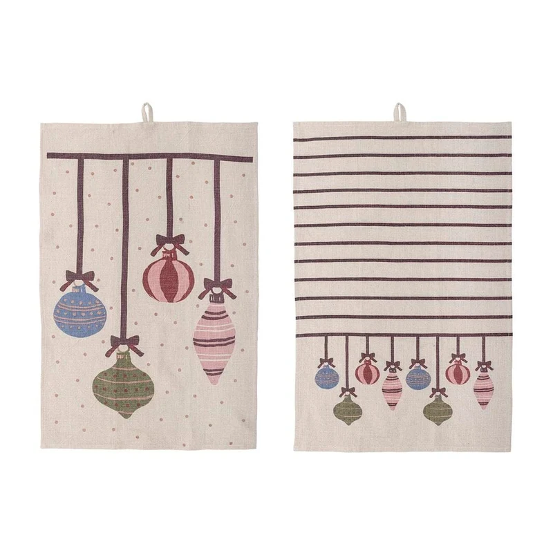 Bloomingville - Ornamentia Viskestykke, RøD, Bomuld Oeko-Tex® 82063292 - Red