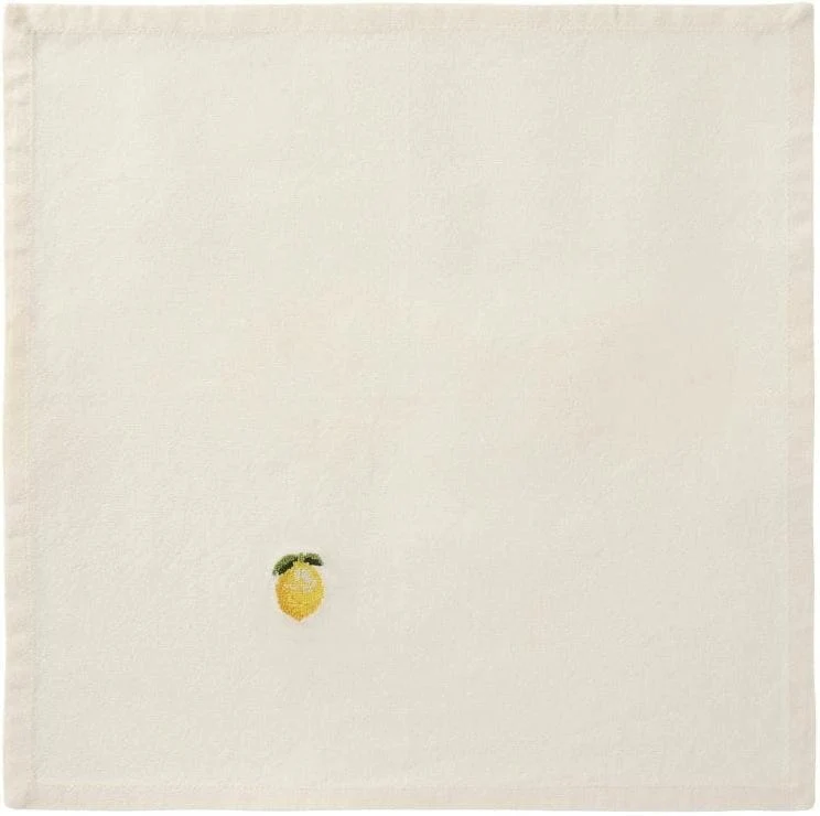 Ib Laursen - Stofserviet Summer Vibes m/citron butter cream - Bomuld, Polyester - 63035-82