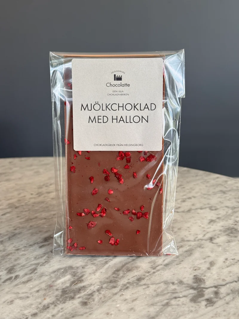 Mjölkchokladkaka med hallon