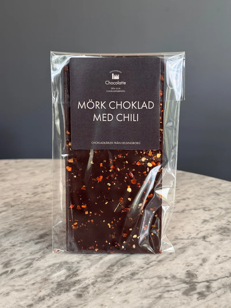 Mörk chokladkaka med chili