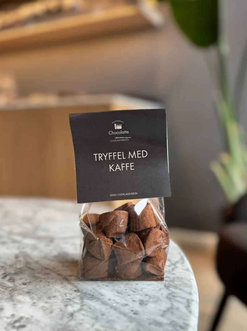Tryffel med kaffe