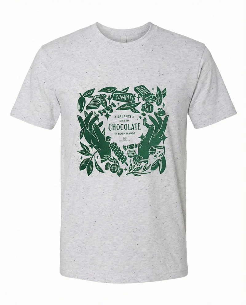 "A Balanced Diet Is Chocolate In Both Hands" Shirt