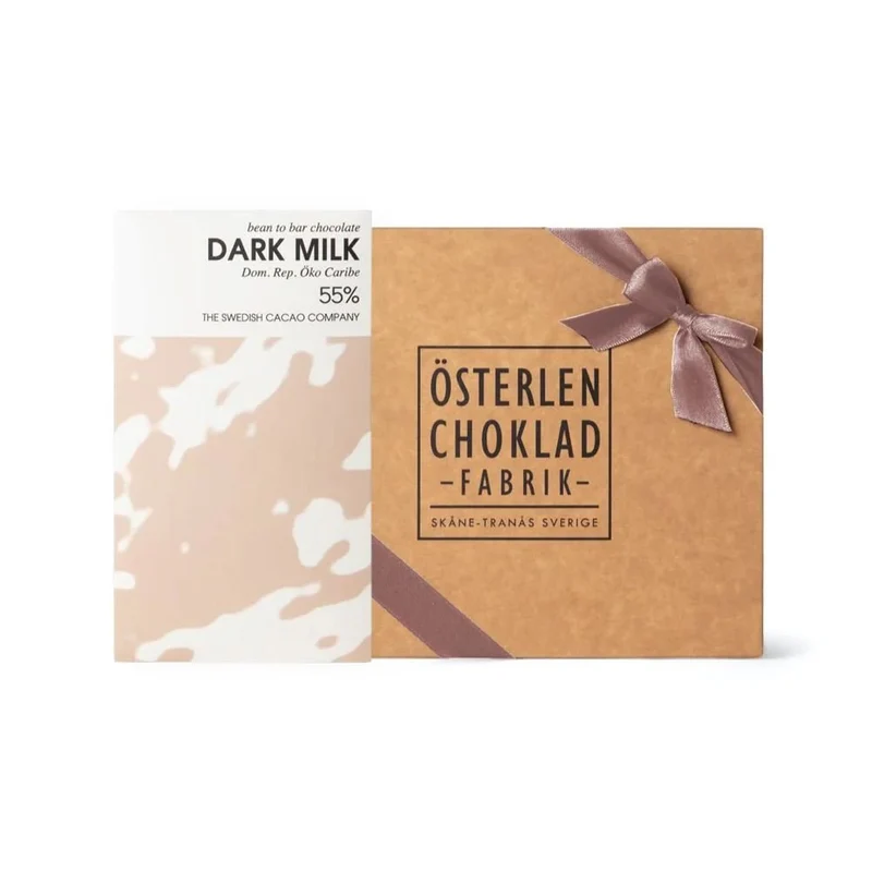 Chokladask med 24 lyxiga praliner och chokladkaka Dark Milk