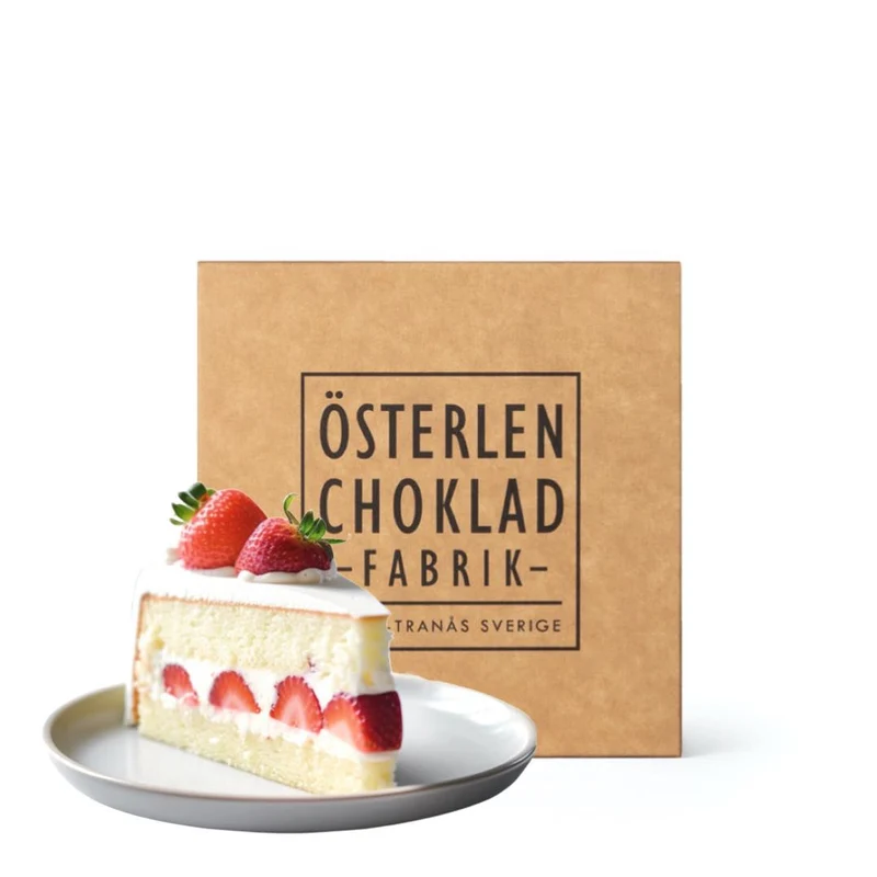 Presentask med chokladpraliner - Smak av jordgubbstårta