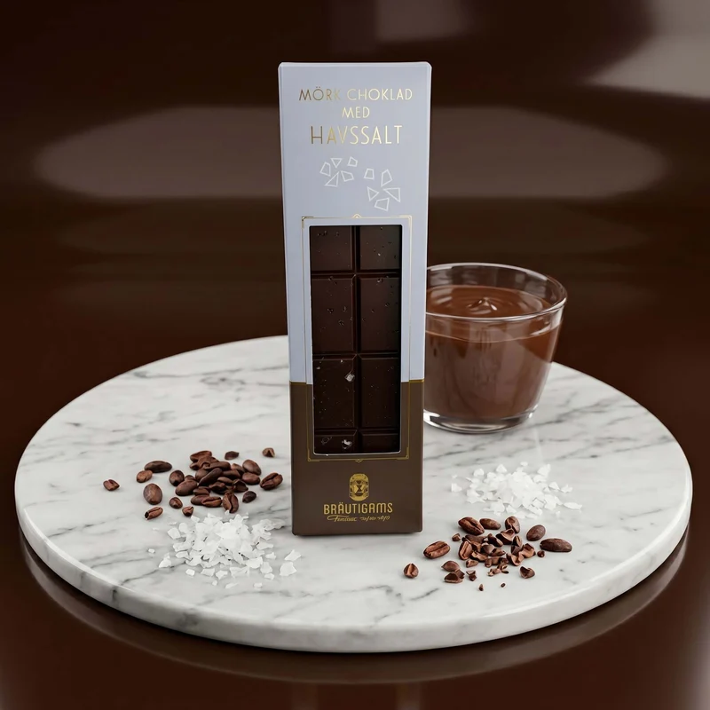 Chokladkaka mörk choklad med havssalt
