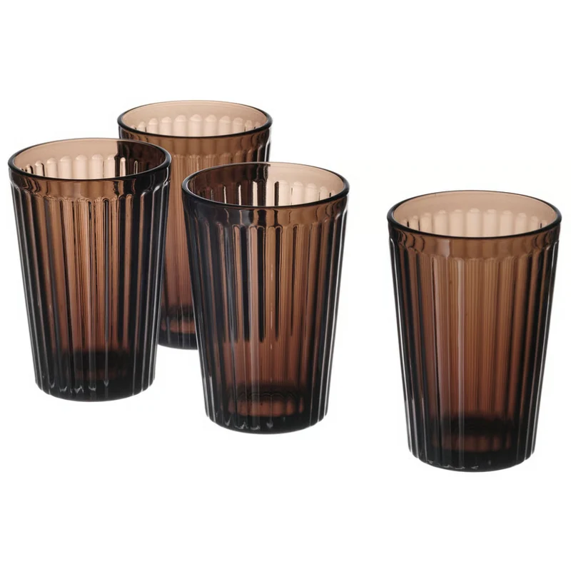 VARDAGEN Glass, brown, 31 cl