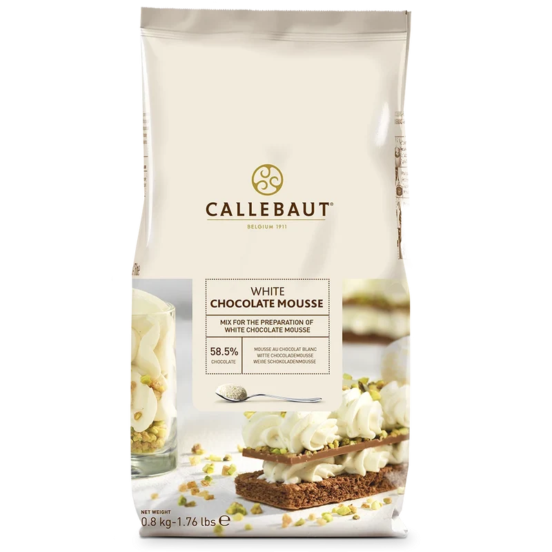 Callebaut Vit Chokladmousse Mix 800g