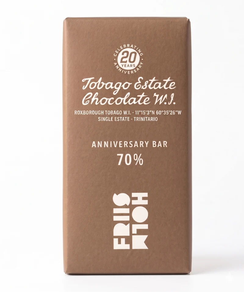 Tobago Estate Chocolate W.I. 70%, 100G - Anniversary Bar