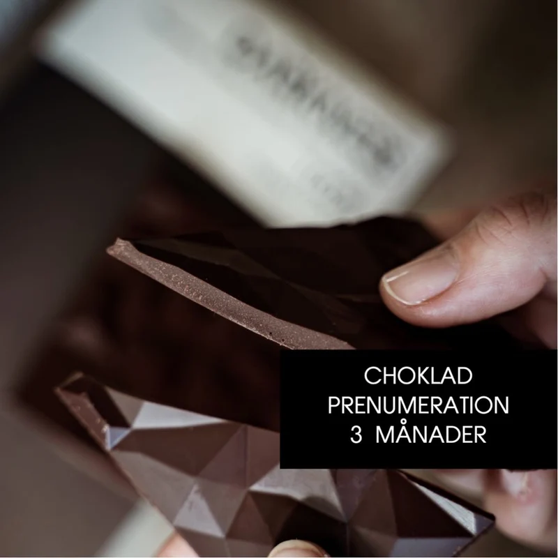 Ett kvartal av choklad. Prenumeration på månadens chokladlåda - (3 månader)