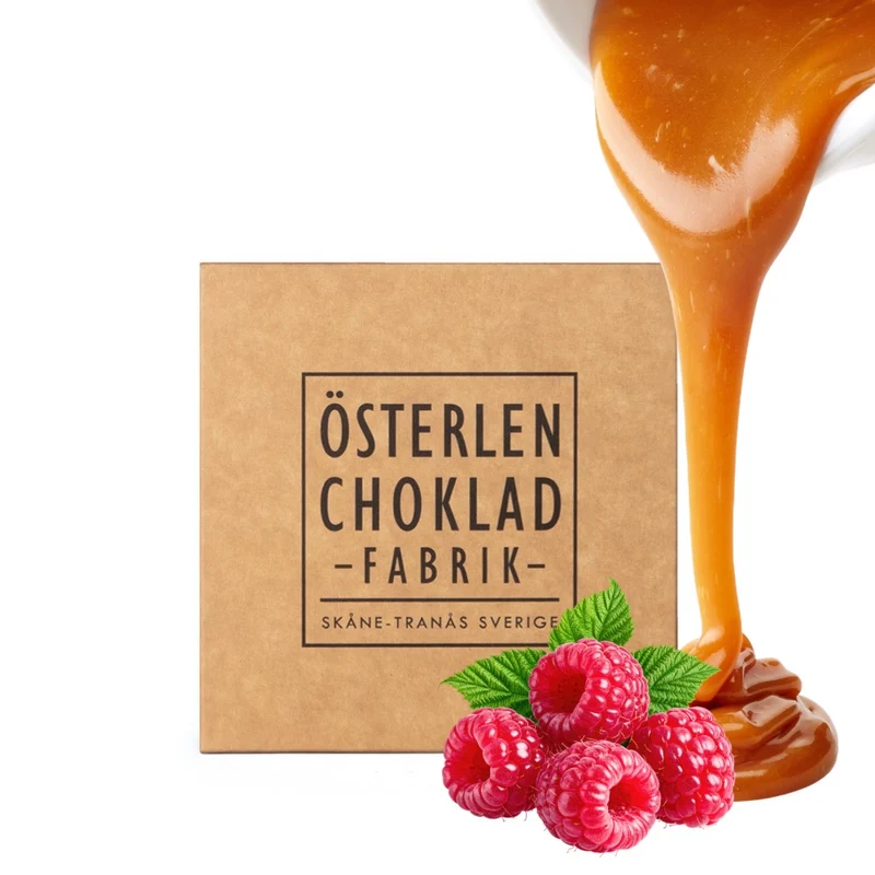 Mjuk hallonkola i mjölkchoklad - Fin presentask