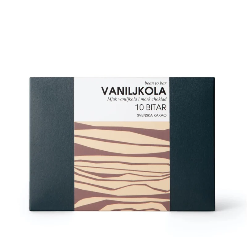 Presentask med kolor i fin mörk choklad och äkta vanilj