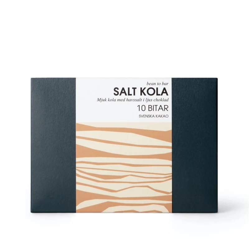 Presentask med mjuk saltkola i fin choklad
