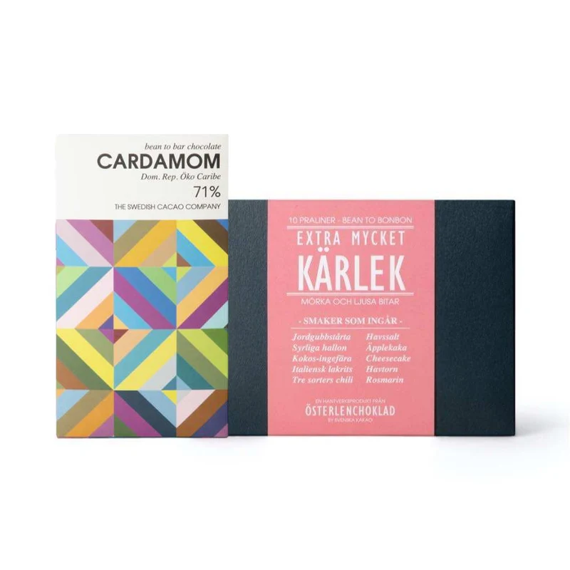 Chokladbud - Pralinask Kärlek med Kardemummachoklad