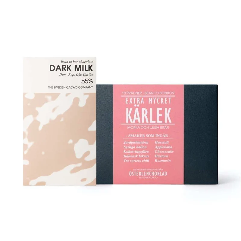 Chokladbud - Pralinask Kärlek med fin mjölkchoklad