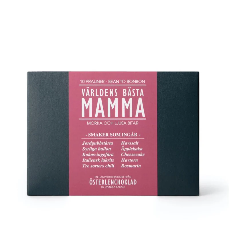 Presentask med chokladpraliner till världens bästa Mamma