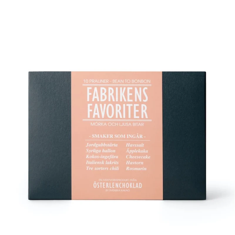 Fin chokladask med utvalda praliner I Fabrikens favoriter