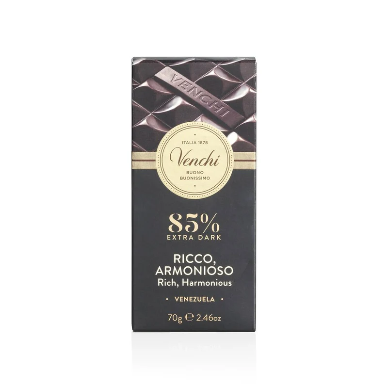 Venchi Mørk chokolade 85% kakaoindhold 70g