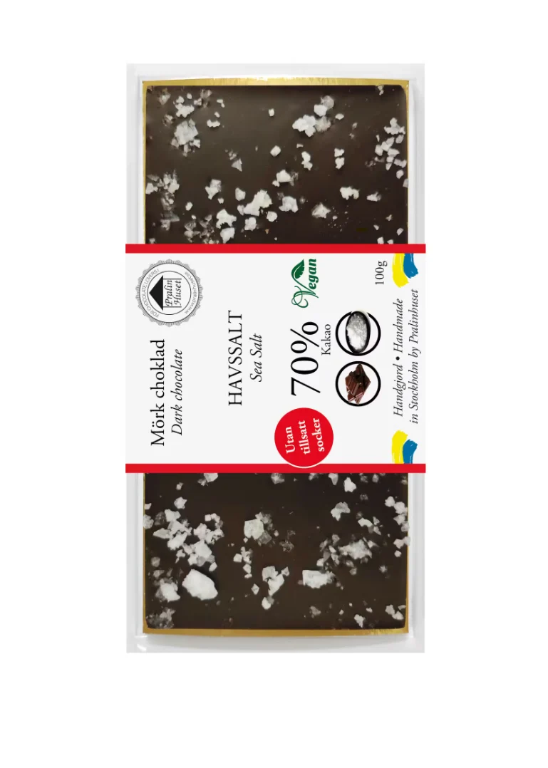 Pralinhuset Sukkerfri Havsalt 70% 100g