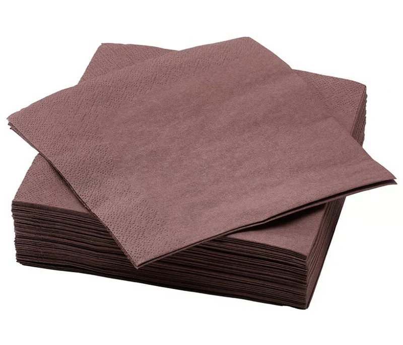 FANTASTISK Paper napkin, brown-red, 33x33 cm