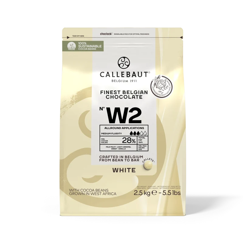Callebaut W2 Hvid Chokolade 28% 2,5kg