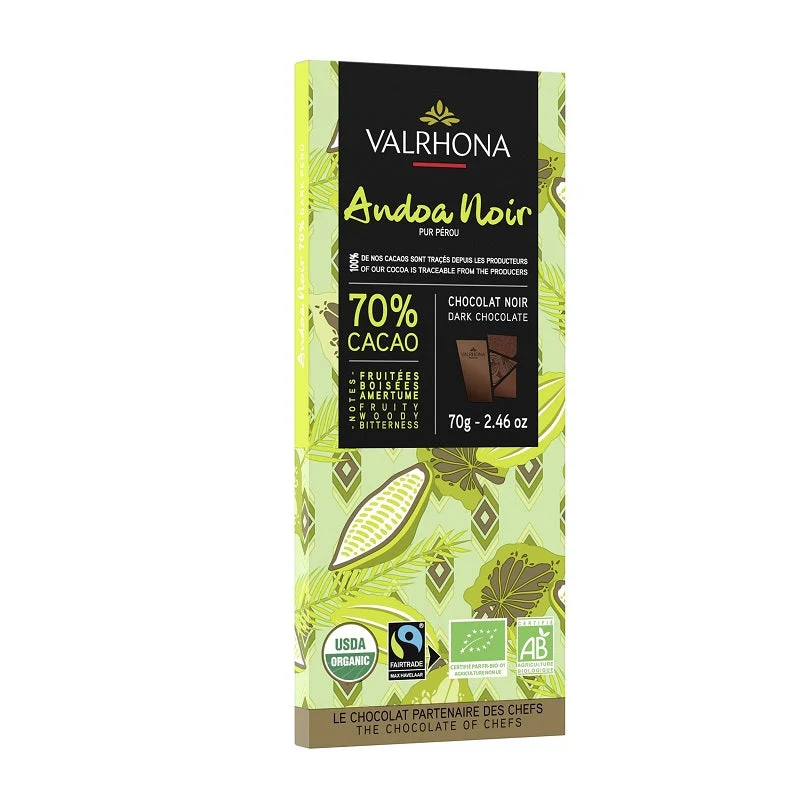 Valrhona Andoa Noir 70% ØKO 70g