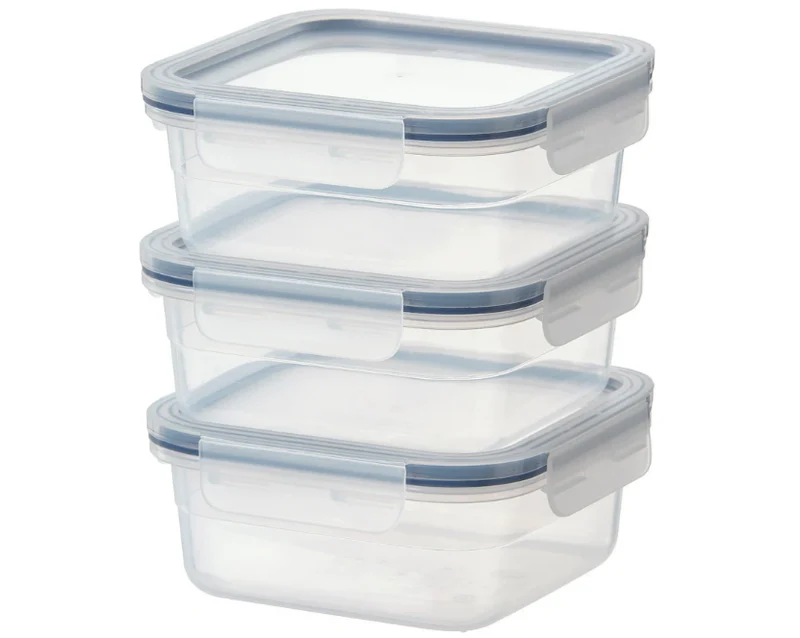 IKEA 365+ Food container, square/plastic, 750 ml