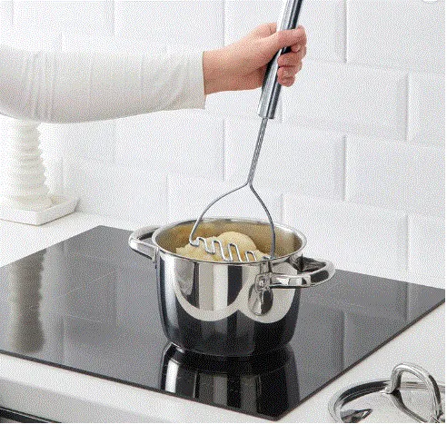 KONCIS Potato masher, stainless steel, 39 cm