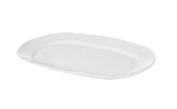 UPPLAGA Serving plate, white, 44x30 cm