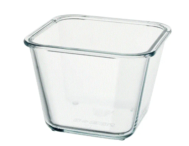 IKEA 365+ Food container, square/glass, 1.2 l